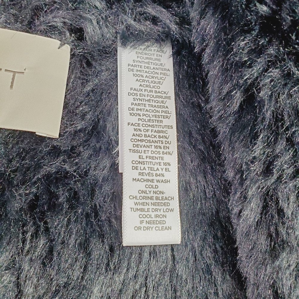 LOFT Suede Faux Fur Reversible Vest NWOT XS - Picture 9 of 9